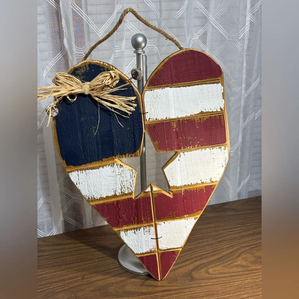 Heart-Shaped Flag Decor19” X 14”